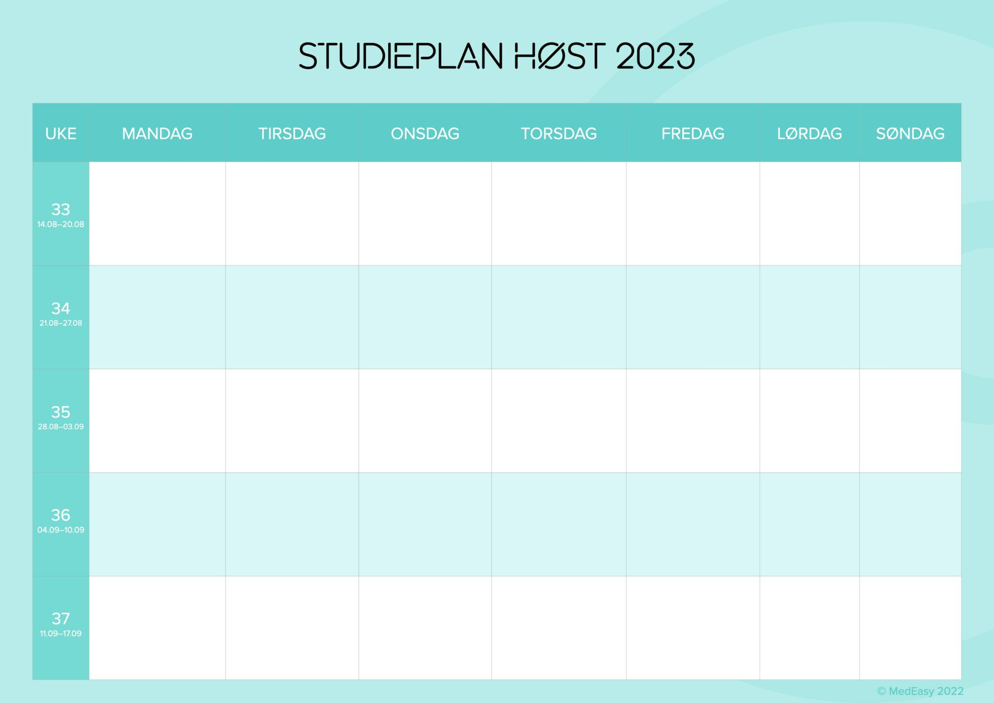 Lag En Studieplan I Dag!